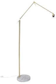 Nowoczesna lampa podłogowa złota regulowana - Editor