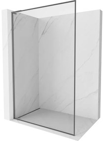 Mexen Kioto-F L ścianka prysznicowa Walk-in z ramką 90 x 202 cm, transparent 8 mm, gun metal - 800-090-174-95-00