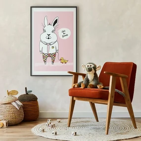 Plakat Przyjaciel królika 60x90 cm z ramą czarną z marginesem ARTGEIST B