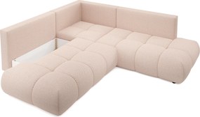 Masseno Narożnik DUCA z funkcją spania i pojemnikiem na pościel Narozniki L, Rozkładana sofa - Pomarańczowy, CURIO 60