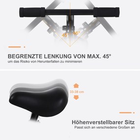 HOMCOM Rowerek Biegowy 2 w 1 Dla Dzieci Z Kółkami Podporowymi i Pedałami 2-5 Lat PP Czarny | Aosom PL