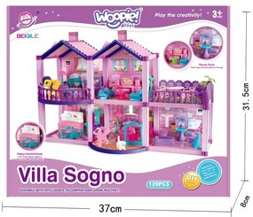 Woopie domek dla lalek kucyków pony fantasy villa 120 el.