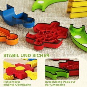 AIYAPLAY Balansujący balkon dla dzieci, interaktywna konstrukcja, antypoślizgowa, plastikowa, kolorowa