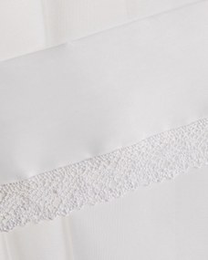 Firany z koronką Lily 2 szt. krótkie kolor biały tkanina półprzezroczysta, połyskliwa