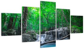 Obraz - Wodospad Erawan, Kanchanaburi, Tajlandia (125x70 cm)