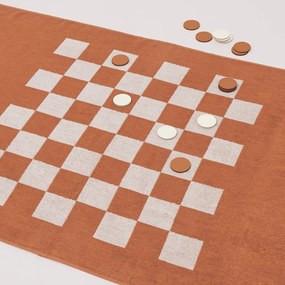 Bawełniany ręcznik plażowy w kolorze terakoty Sunnylife Luxe Games, 175x90 cm