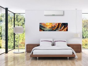 Obraz - Góry oświetlone słońcem (170x50 cm)