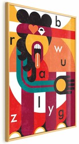 Plakat Sztuka designu 29,7x42 cm z ramą złotą bez marginesu ARTGEIST B