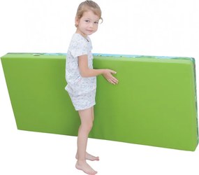 Przedszkolny materac do leżakowania Sleepy 140 cm, bawełna/ekoskóra