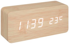 Budzik bez tykania Gamiel, termometr, alarm, 15 x 4 x 7 cm