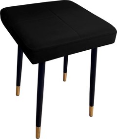 Taboret MAX tkanina Welur stelaż metalowy STOŁEK LOFT : Kolor nogi - Czano-złota stożek, Kolor tkaniny - VELVET - MG19, Typ tkaniny - Velvet