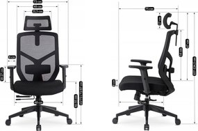 Ergonomiczny fotel biurowy z siatki Bento