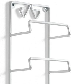 Biały wiszący metalowy regał na wino liczba butelek 6 16x68x10 cm Oste – Tomasucci