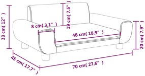 Kremowa sofa dziecięca na nóżkach - Lyting