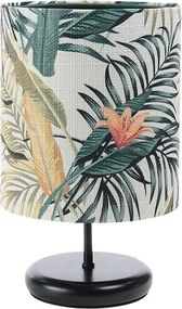 Czarna lampka nocna z kloszem w kwiaty - 40X połysk S368 M4-S47