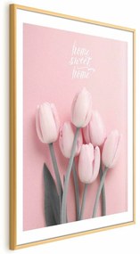 Plakat Sześć tulipanów 29,7x42 cm z ramą złotą z marginesem ARTGEIST B