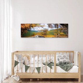 Obraz - Wodospady Huay Mae Khamin, Tajlandia (170x50 cm)