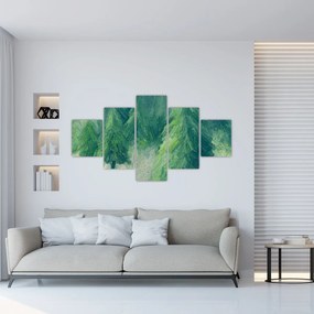 Obraz - Malowane drzewa iglaste (125x70 cm)