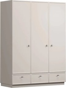 Szafa Lorini 150 cm z półkami - kaszmir / czarne uchwyty T-bar
