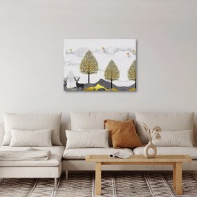 Obraz malowanych jeleni (70x50 cm)