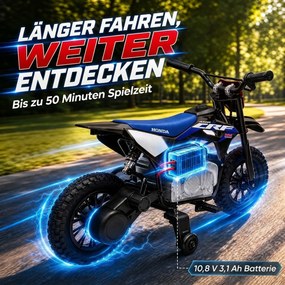 AIYAPLAY Elektryczny motocykl dla dzieci HONDA CRF 450R 12 V Motocross z silnikiem 35 W, akumulatorem litowo-jonowym, tylnym zawieszeniem, 12-calowymi kołami | Aosom PL
