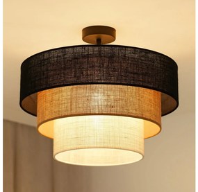 Brilagi - Lampa sufitowa ASPEN LUNETA 1xE27/15W/230V Ø45 czarno-beżowa