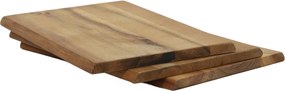 Tace do serwowania przekąsek, 3 sztuki w komplecie, drewno akacjowe, 23 x 15 cm, Kesper