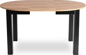 Mały stół loftowy z funkcją rozkładania Harry dąb craft/czarny