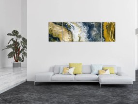 Obraz - Złota abstrakcja (170x50 cm)