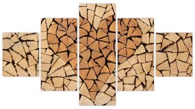 Obraz - Serce z drewna (125x70 cm)