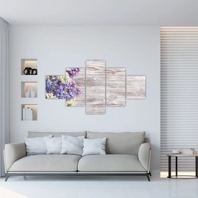 Obraz bzu na drewnie (125x70 cm)