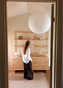 Regał ścienny z litego drewna sosnowego w naturalnym kolorze 192x127 cm Groove – Karup Design