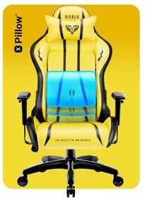 Fotel gamingowy Diablo X-One 2.0 Normal Size, Electric Yellow