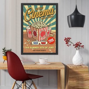 Obraz 40x55 cm Retro Cinema – Wallity