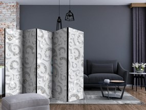 Parawan dwustronny Tła i desenie 225x172 cm 5-częściowy szary ARTGEIST B
