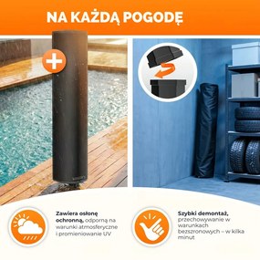 Prysznic solarny z pokrywą HAVANA, 35 l, czarny Casaria