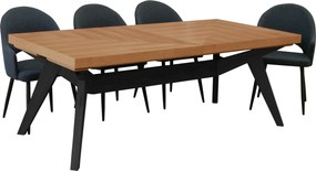Stół rozkładany VERSO Dąb do Salonu Jadalni 200-300 x 100 x 76 cm, Prostokątny