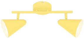 Żółta lampa sufitowa z metalowym kloszem 42x10 cm Amor – Candellux Lighting