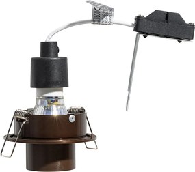 Zestaw 6 reflektorów wpuszczanych Ciemny brąz GU10 35mm Okrągłe z regulacją - Installa