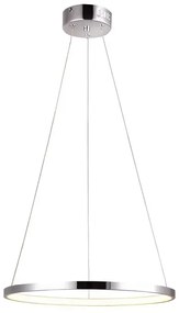 Chromowana lampa wisząca okrąg 40 cm LED - V083 Meriozi