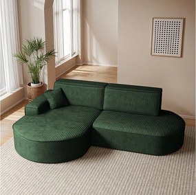 Narożnik Modena Pro, tkanina Poso, Zielony, Lewy