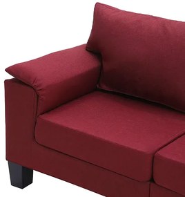 Pięcioosobowa ekskluzywna czerwona sofa - Ekilore 5Q