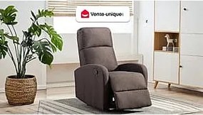 Fotel ISAO typu relaks tkanina – kolor brązowy