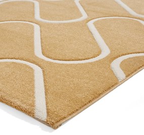 Dywan w kolorze ochry 80x150 cm Linear Curve – Catherine Lansfield