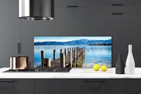 Szkło do Kuchni na Ścianę Most Nad Fiordem