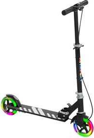 AIYAPLAY Hulajnoga dziecięca, podwójne hamulce, metalowa rama, podpórka, składana, 3-8 lat, Schwarz