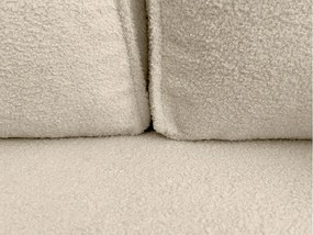Rozkładana narożna sofa SMART BOUCLE 232x143 cm, kremowa, uniwersalna
