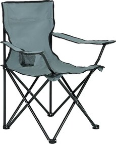 Składane krzesło kempingowe ANTER w kolorze szarym
