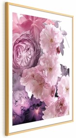 Plakat Wachlarz kwiatów 21x30 cm z ramą złotą z marginesem ARTGEIST B