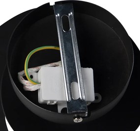 Nowoczesna lampa sufitowa z czarnym kloszem w kształcie spirali - Scroll